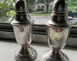 Weighted Sterling Silver Salt & Pepper Shakers