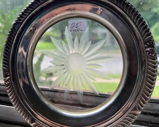 Sterling Silver & Glass Dish