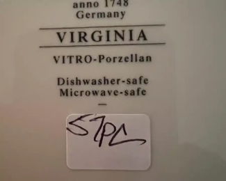 Villeroy & Boch Virginia Porcelain Pattern (57pc)