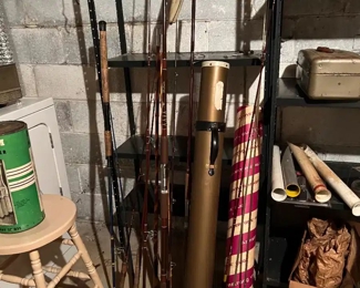 Large Collection of Fly Fishing Rods, Reels & Fly Making Materials