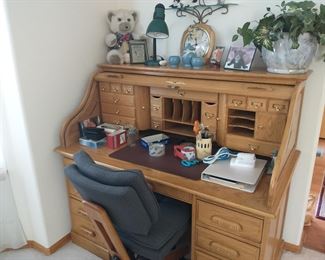 Roll desk and everything on it is for sale
