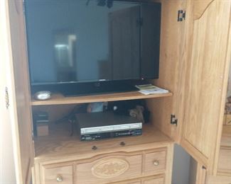 TV nd VCR is for sale along with armiore