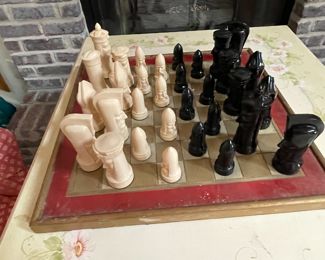 Peter Ganine vintage tournsment chess set w/original box