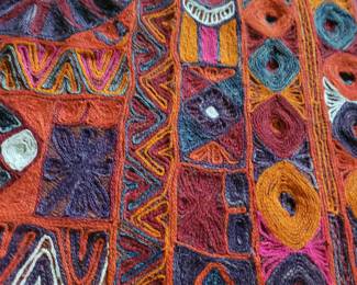 Upclose of tapestry rug