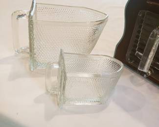 PONCET Glass scoops, large and small