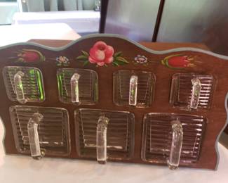 PONCET Glass scoops and cabinet