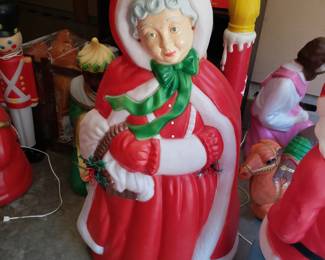 Vintage Mrs claus blow mold