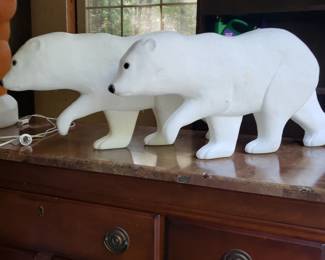 Polar bears blow molds