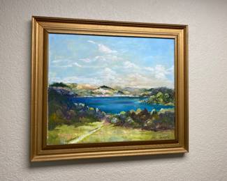 Original oil of Crystal Lake by local artist B. Ruthven 