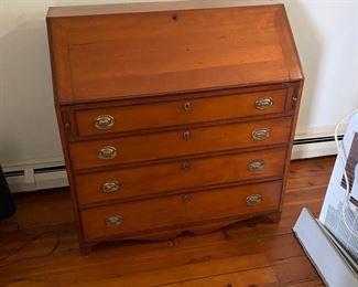 Nice Chippendale desk, dovetailed top.