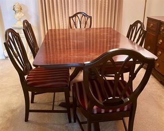 Regency Style Dining Table with Chairs