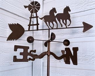 Galloping Horses and Windmill Weather Vane