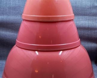 Pyrex Pink Mixing Bowls