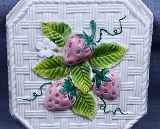 Strawberries and Basketweave Gelatin Mold