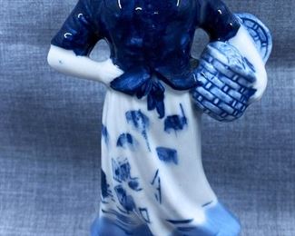 Delft Style Dutch Woman Figurine