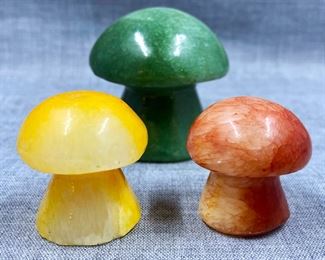 Groovy Polished Mushroom Figurines