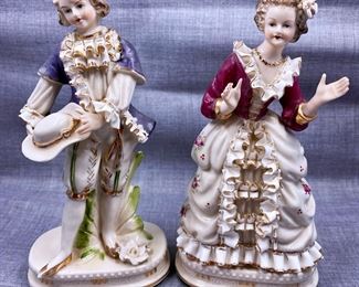 Wales China Rococo Couple Figurines
