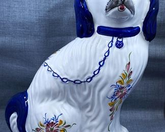 Portuguese Hand Painted Dog Sculpture