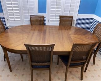 MCM Cane Back Chair Dining Set