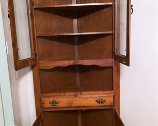 Corner Bookshelf with Storage