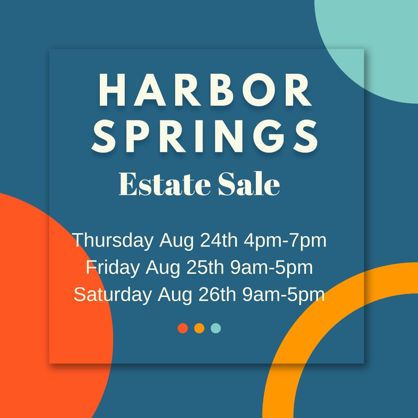 Harbor Springs Cottage Estate Sale starts on 8/24/2023