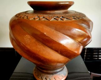 Carved Pottery Vase $75 or bid #14