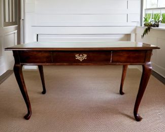 Traditional Queen Anne style Library Table with matching chair $95 or bid #10