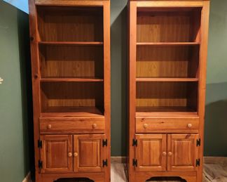2 Pine Bookcases $85 each or bid #18 #19