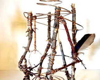 Branch and Copper sculpture by DORISE FORD