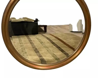 $250.00  Large Gold Frame Round Mirror LY200-6
Beautiful Round shape features the modern style. Meets the decor needs of industry, rustic and modern style of bathroom, bedroom vanity, entryway, farmhouse, hotel, or salon.

Dimensions: 38 x 38

Local pick up Potomac, MD.  Contact us for shipper suggestions.