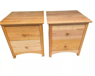 $800.00 Pair Vermont Precision Woodworks Shaker Style Night Stands LY200-12
These nightstands exhibit the clean lines and balanced proportions of their shaker influence. Natural variations in solid wood and hand-applied finishes make each piece unique. Slight grain and finish irregularities as well as subtle differences in stain shades are signs that the furniture has been crafted from solid wood and are considered hallmarks of quality.

Dimensions: 32 x 21 x 24"H

Local pick up Potomac, MD.  Contact us for shipper suggestions.