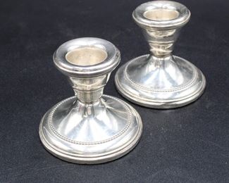 Sterling Silver Reinforced Candlesticks (Set of 2)
