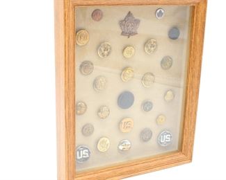Framed Military/Uniform Buttons