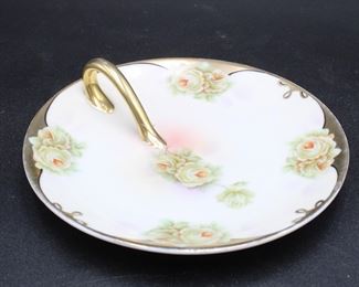 Prussia Royal Rudolstadt Gilded Floral Nappy Plate