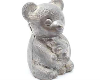 Metal Bear Coin Bank
