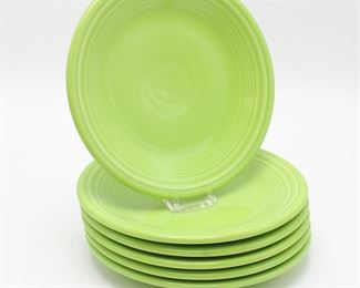 Homer Laughlin China Co. "Fiesta" Lime Green Plates (Set of 6)