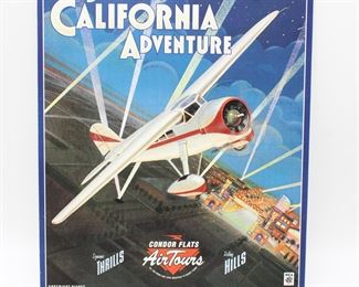 Disney's California Adventure Condor Flats Air Tours Tin Poster