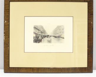 "La Rue de la Paix" by F. Gusto Framed Print