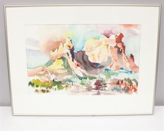 "Soldier Pass, From Afar" by Dennis Stanford Signed Watercolor Painting