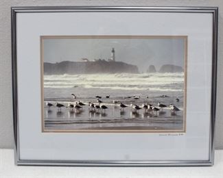 "Yaquina Head Lighthouse #12" by Chuck Forinash Framed Photograph

