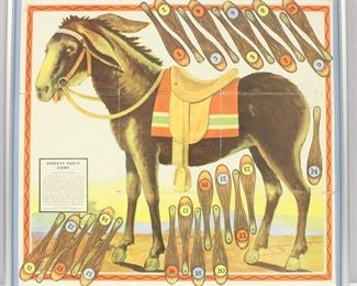 Framed Donkey Party Game Poster