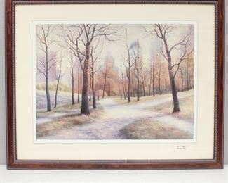 Framed Trails Through Trees Print by James Fan