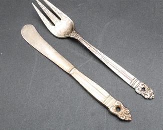Sterling Silver Royal Danish International Sterling Fork & Butter Knife