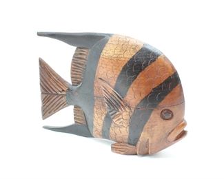 Wooden Fish Sculpture
