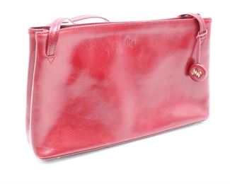 Monsac Red Leather Handbag
