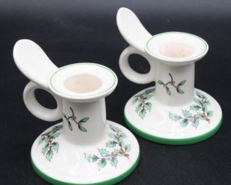 Spode Christmas Tree Candlesticks (Set of 2)
