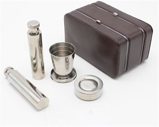 Restoration Hardware Mini Travel Liquor Case
