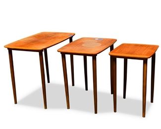 Mid Century Modern Teak Nesting Tables