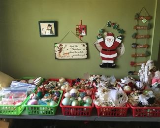 An entire room of Holiday decorations- Up to 75% OFF.