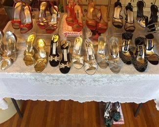 An amazing collection of high end ladies shoes.